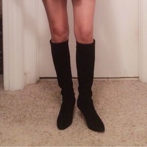 Cole Haan Black suede Knee-High Women's Boots